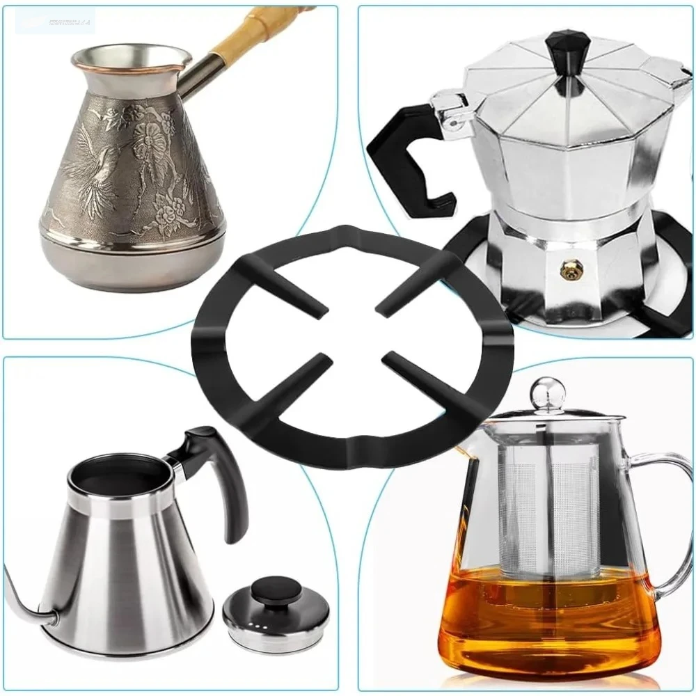Stove Stand 1 Pack Small Stove Stand Gas Wok Ring Stainless Steel Moka Pot Stand Coffee Pot Round Burner Cookware Cooking Accessories