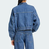 Adidas officiel véritable trois rayures femme sport fermeture éclair décontracté revers veste IW5762 3