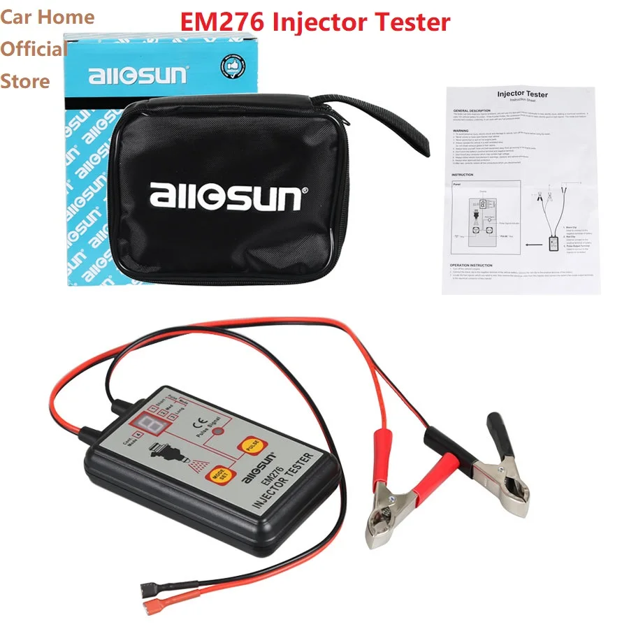 

EM276 Injector Tester 4 Pluse Modes LED Display Professional Fuel System Scan Tool Car Diagnostic Instrument 12V