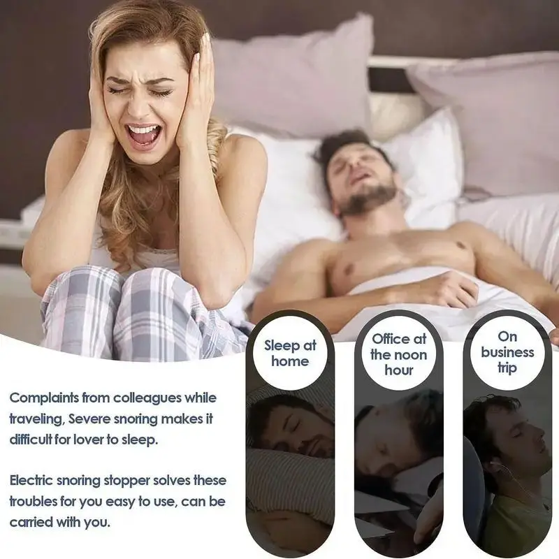 Anti Snoring Devices Upgraded Adjustable Wind Speed Electric Snoring Solution Snore Reducing Anti Snore Stopper Blue 4
