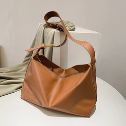 Vintage PU Leather Boston Handbag - Large Capacity Casual Shoulder & Crossbody Tote - As picture (Brown)
