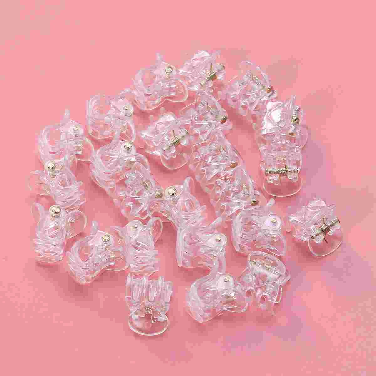

Mini Hair Claw Clips For Women Girls Cute Candy Colors Plastic Hairpins Hair Braids Maker Beads Princess Hair Accessorie