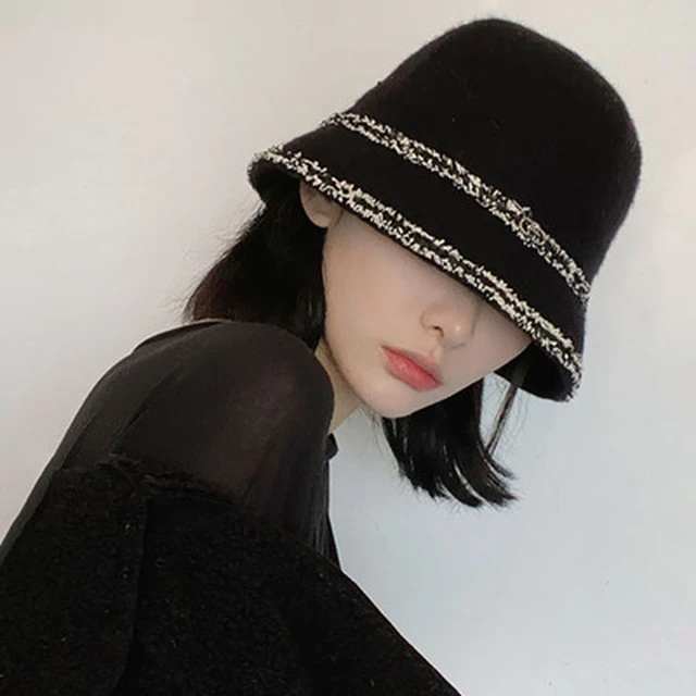 Fashion Winter Warm Bucket Hat High Quality Female Hat Simple Wool Warm Hat  Bucket Hat Sun Protection Women Hat - AliExpress