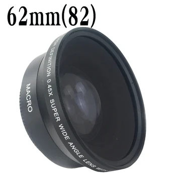 Filtri per fotocamera obiettivo grandangolare da 62mm 0,45 x con convertitore Macro risoluzione adattatore 0,45 x obiettivi digitali Deluxe per fotocamera DSLR