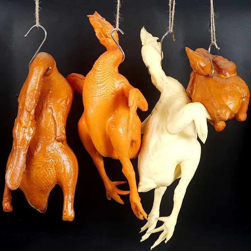 

Simulation Roasted Duck Chicken Goose Pig Preserved Meat Food Model Shop Window Cabinet Decoration Pendant Soft Furnishings