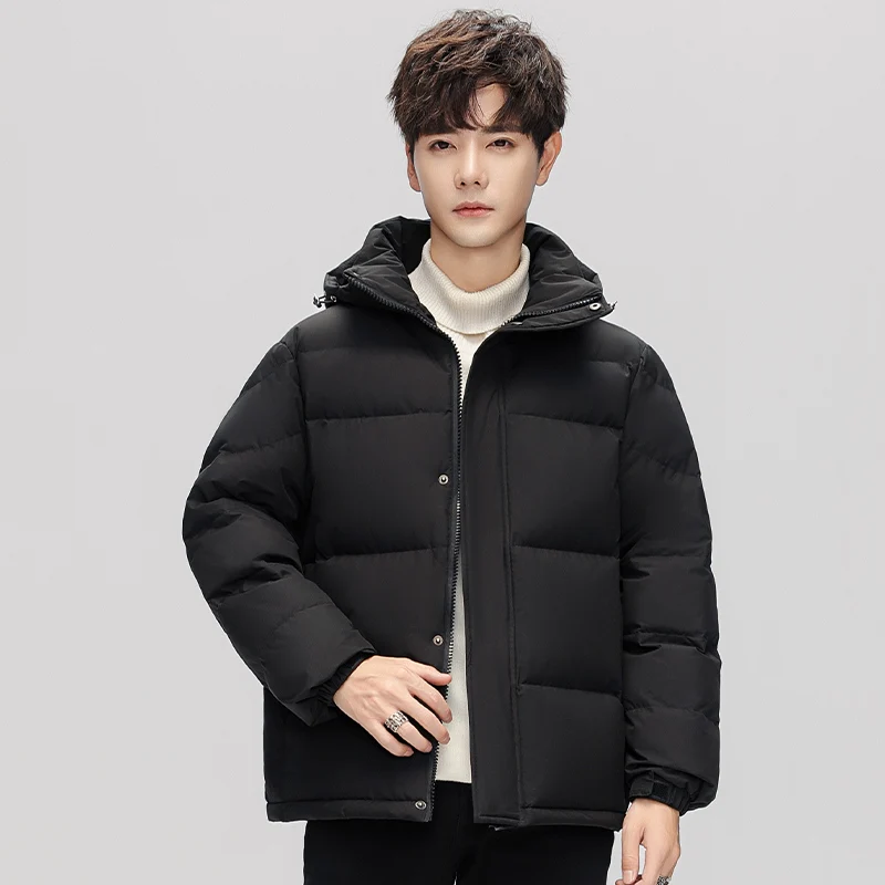 Winter 90% White Duck Down Jacket Casual Fashion Windproof Hooded Coat Outdoor Lined Graphene Warm Parker Couples Clothing 5XL