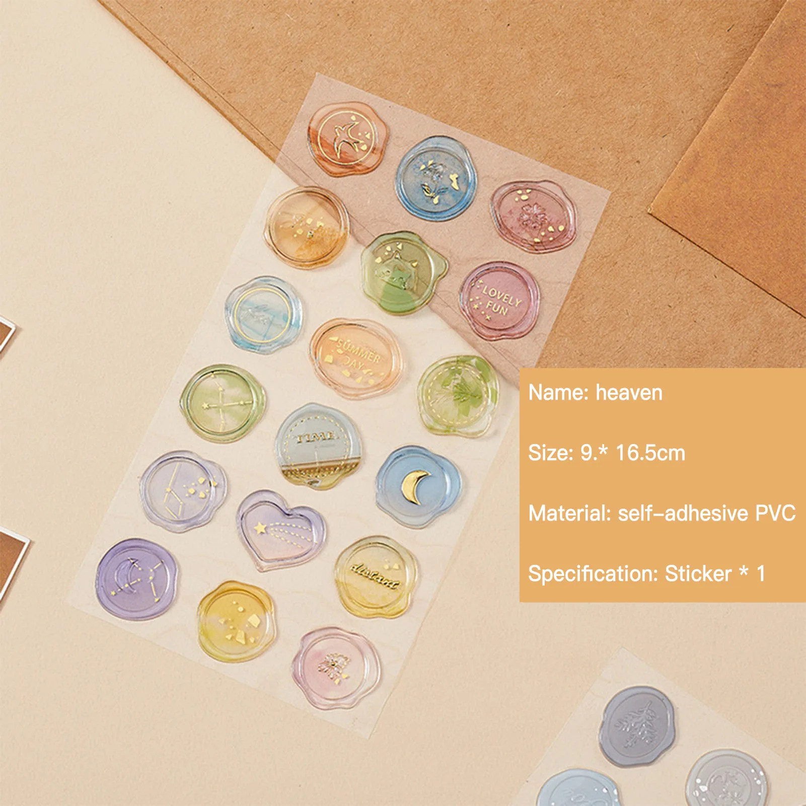 Self Adhesive Wax Seal Stickers Floral Peel and Stick Stamps Sticker for  Bridal Postage Stamps