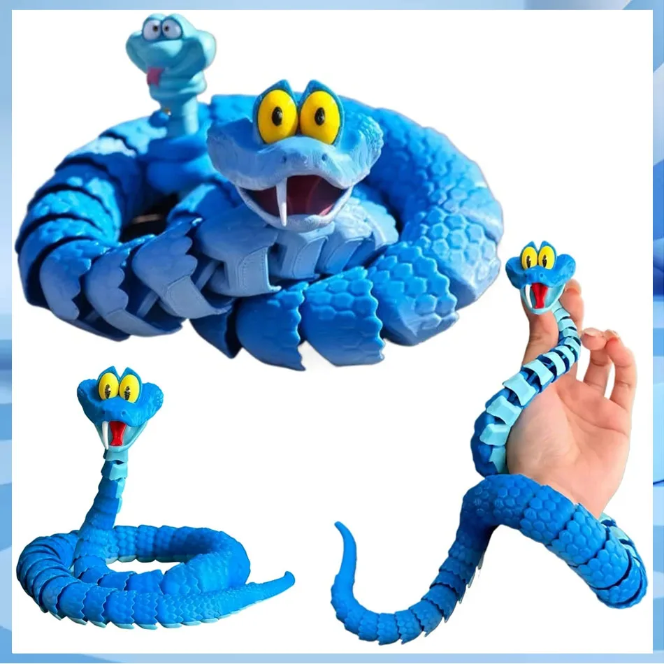 60cm Gary Snake Disney Zootopia 2 Articulated Simulation Toy Snake 3d Printed Snake Gary Model Stress Relief Toys Child Gift