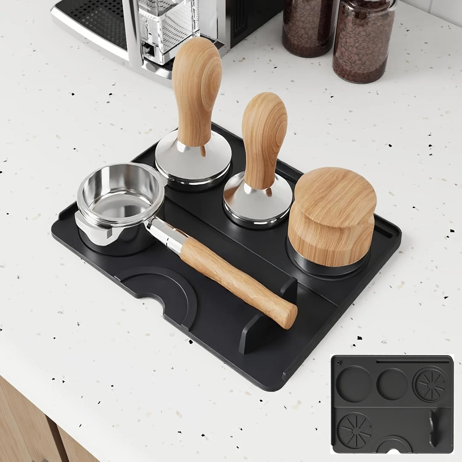 Tappetino in Silicone per Tamper Caffè, Impermeabile e Resistente al Calore, per Baristi