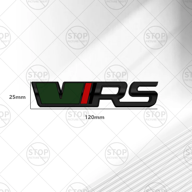 자동차 스티커 VRS 로고 3D 데칼 그릴 바디 사이드 배지 리어 트렁크 엠블럼 (엔야크 카록 스포츠 라인 옥타비아 코디악 몬테카를로 용)