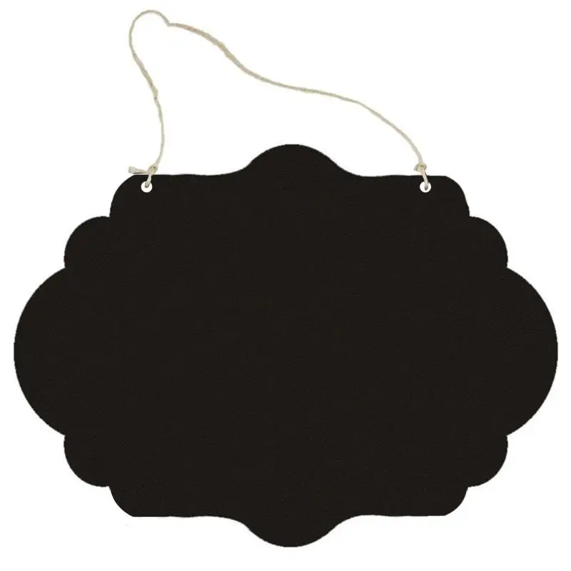Double Sided Erasable Chalkboard Signs Small Message Board Hanging Blackboard Sign for Wedding Bakery Home Party