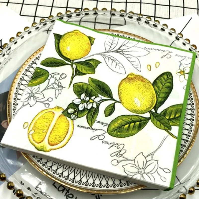 Paper Napkins Disposable Paper Placemats Tissue Paper Decoration Tough Printed Napkin Paper Towel 2Ply 20pcs/pac