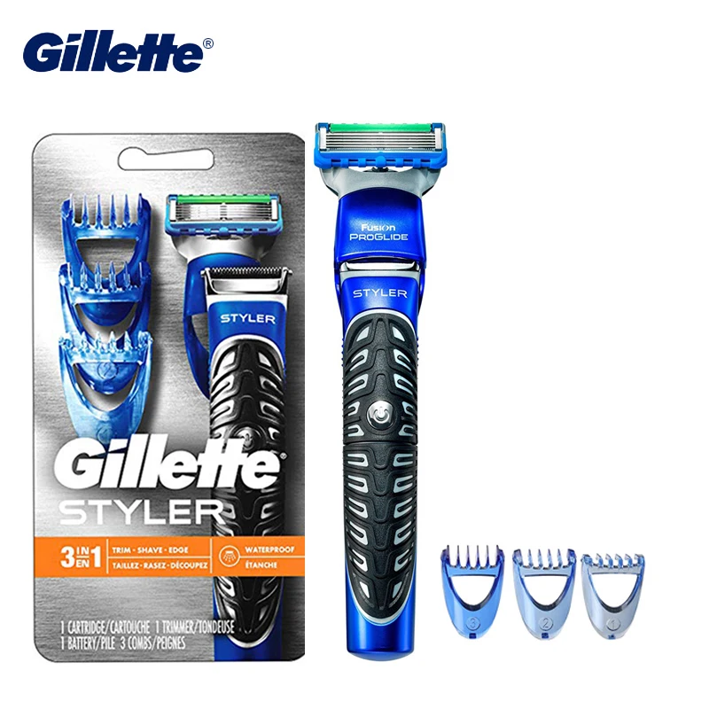 Gillette Styler 3 In 1 Electric Razor Men Face Hair Beard Shapping Trimmer Groomer with 3 Edger