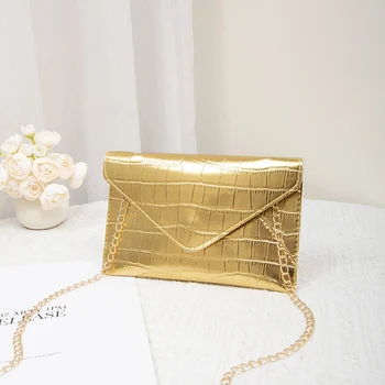 Gold Silver Evening Bag Women Elegant Fashion Banquet Clutch Chain Shoulder Bags Luxury Purse Female Wedding Party Bags Wallet 1
