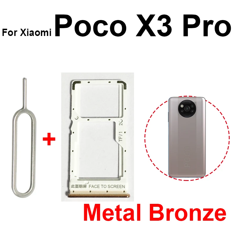 Гнездо адаптера лотка Sim-карты для Xiaomi Mi Pocophone F2 Pro F3 X2 X3 GT держатель считывателя SIM-карт запасные части