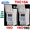 THC15A New Type Din Rail 2 wire Weekly 7 Days Programmable Digital TIME SWITCH Relay Timer Control AC 12V 24V 48V 220V 230V 1