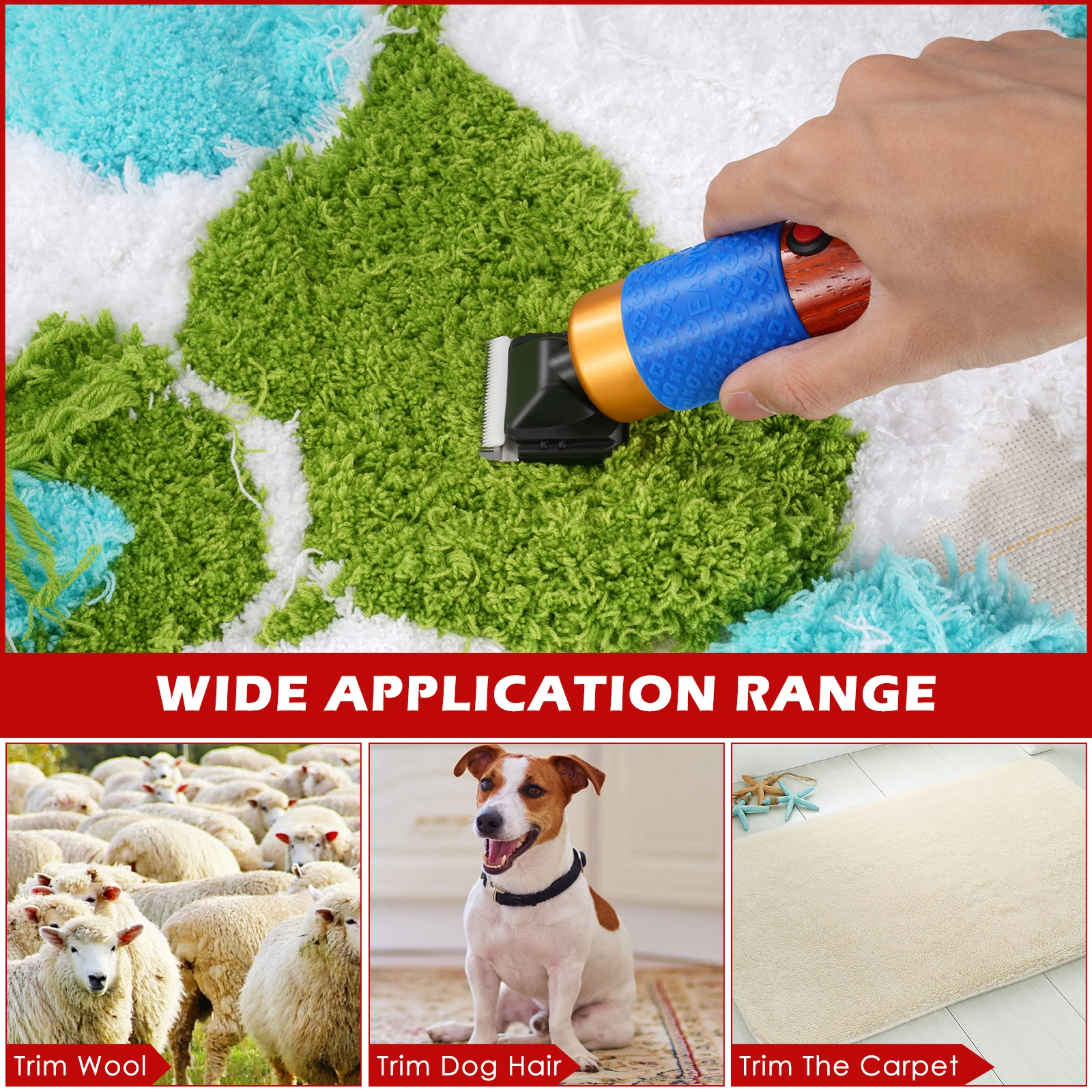 Electric Carpet Tufting Trimmer Clipper 200W DIY Tufting Gun Scissor Carpets Carving Machine Tufting Wool Mower Machine 4