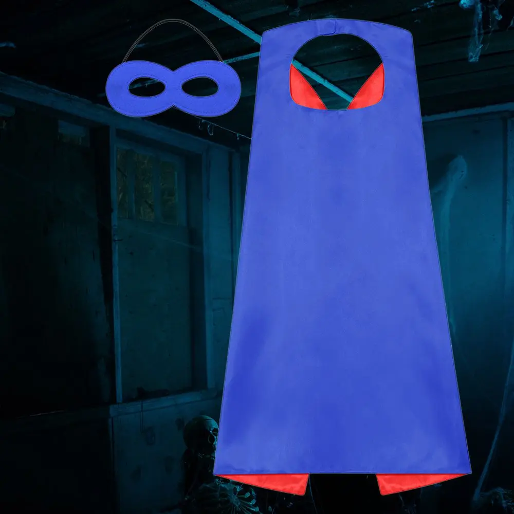 새로운 축제 의상 공연 소품 슈퍼히어로 망토 가면 할로윈 코스프레 남아 여아 망토 슈퍼히어로 의상