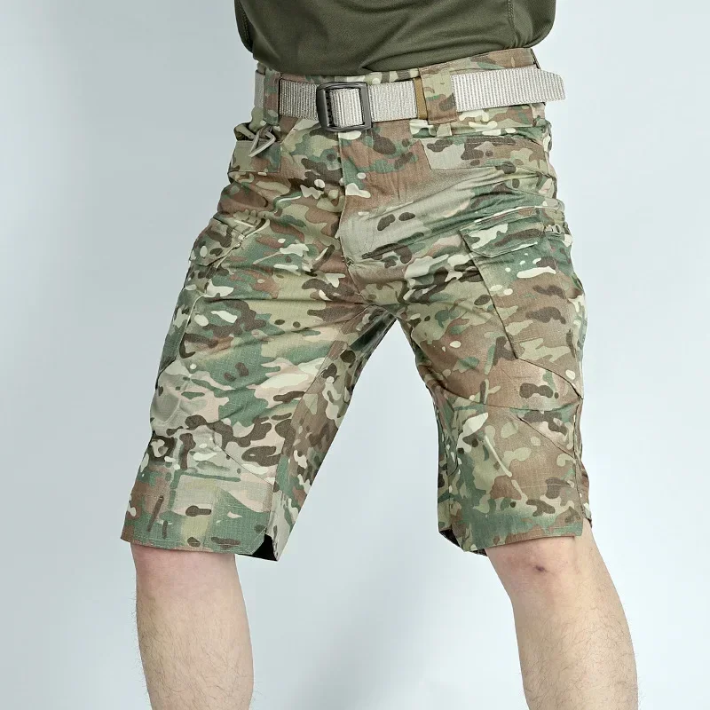 Men's Camouflage Workwear Autumn Outdoor Multi Pocket IX7 Wear-resistant Cut Resistant Waterproof Tactical Pants