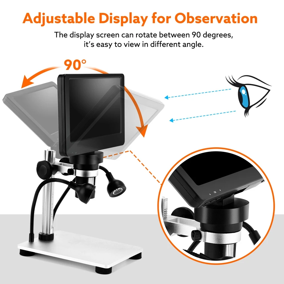 Microscope Numérique LCD Microscope Numérique USB DM9 7 1200X - K&F Concept