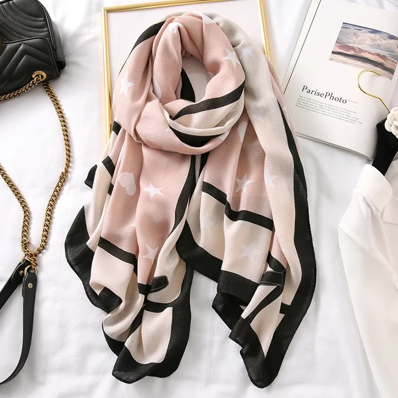 90*180cm New Brand Cotton and Hemp Feel Scarf Women's Winter Everything Warm Gauze Scarf Dual-use Shawl Beach Scarf Headscarf