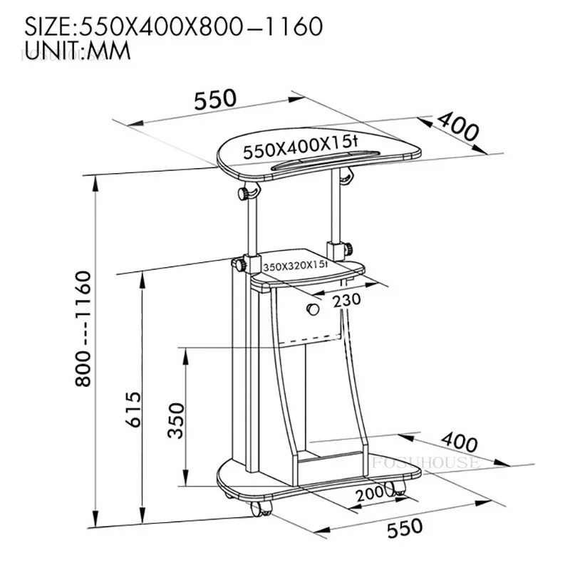 Training Office Cafe Reception Desks Meeting Room Teacher's Classroom Podium Church Pulpit Conference Speech Lift Standing Table