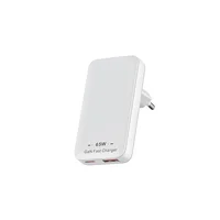 Flat USB C Wall Charger 65W GaN USB-A USB-C Wall Charger Ultra Slim Folding Travel Dual Port USB Wall Charger For Phones Tablets 1