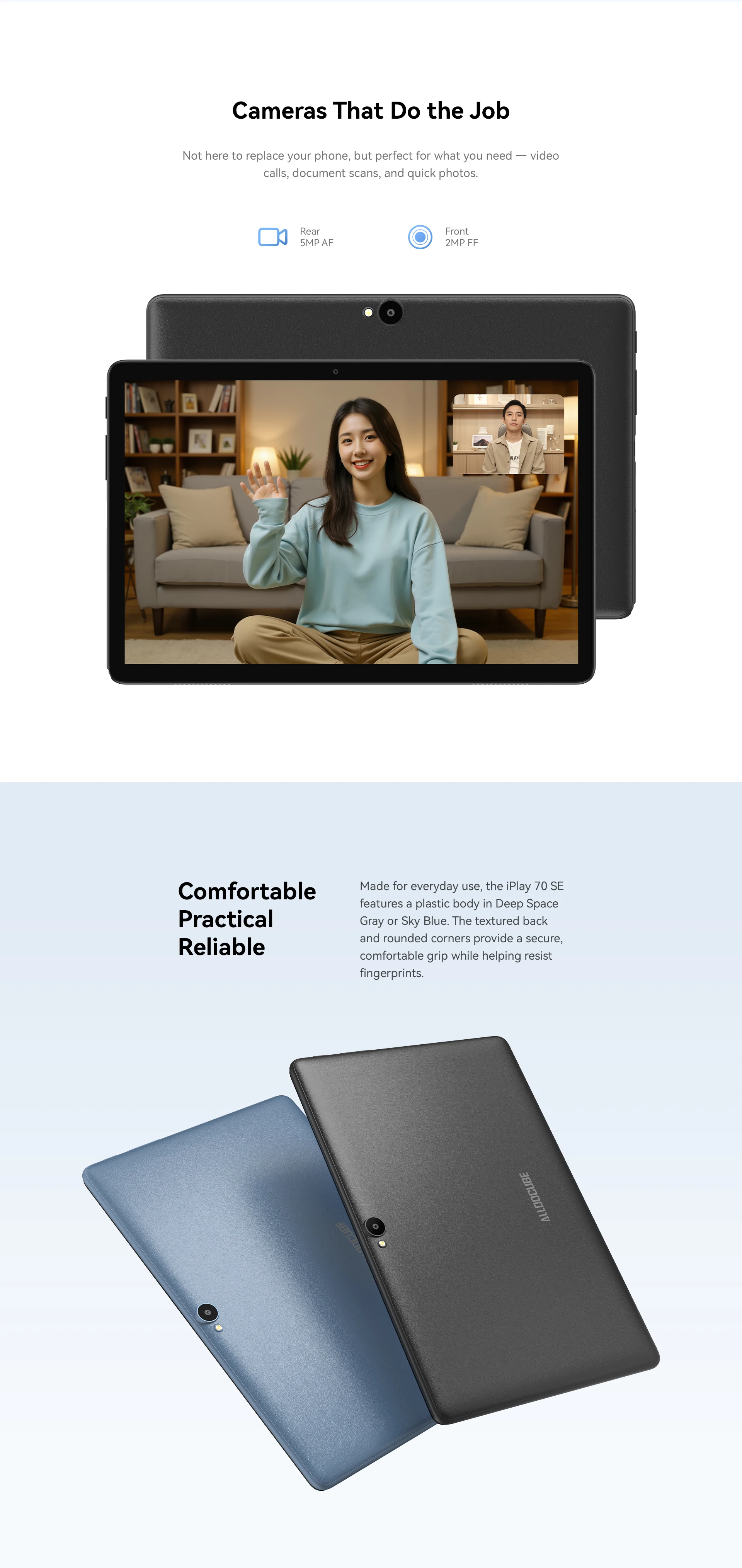 ALLDOCUBE iPlay 70 SE Unisoc T310 10,1'' 60 Hz Display 7 GB (3 GB + 4 GB virtuell) RAM 64 GB ROM 5500 mAh LTE Tablet Android 15 – Detail 8