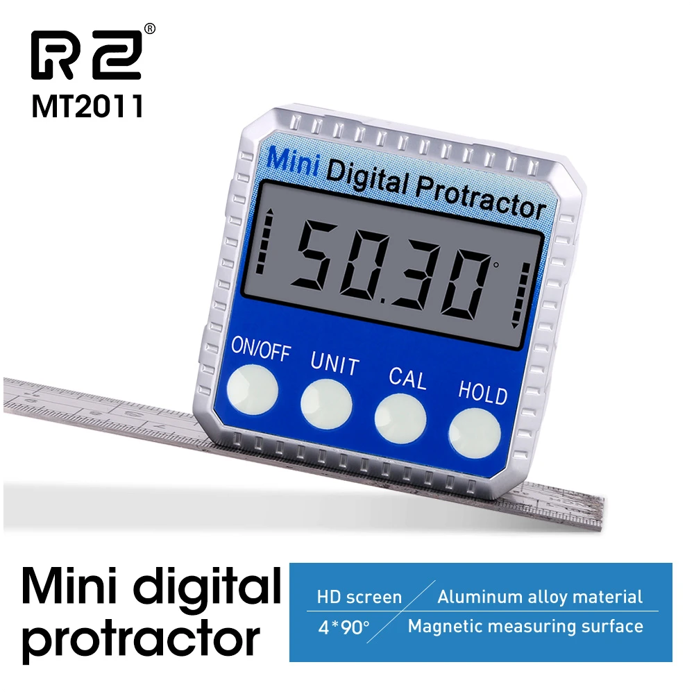 Rz Goniometro 4*90 ° Inclinometro Mini Goniometro Digitale Inclinometro Tester Strumento Di Misurazione Dell'Angolo Finder Angolare Mt2010 Tl838