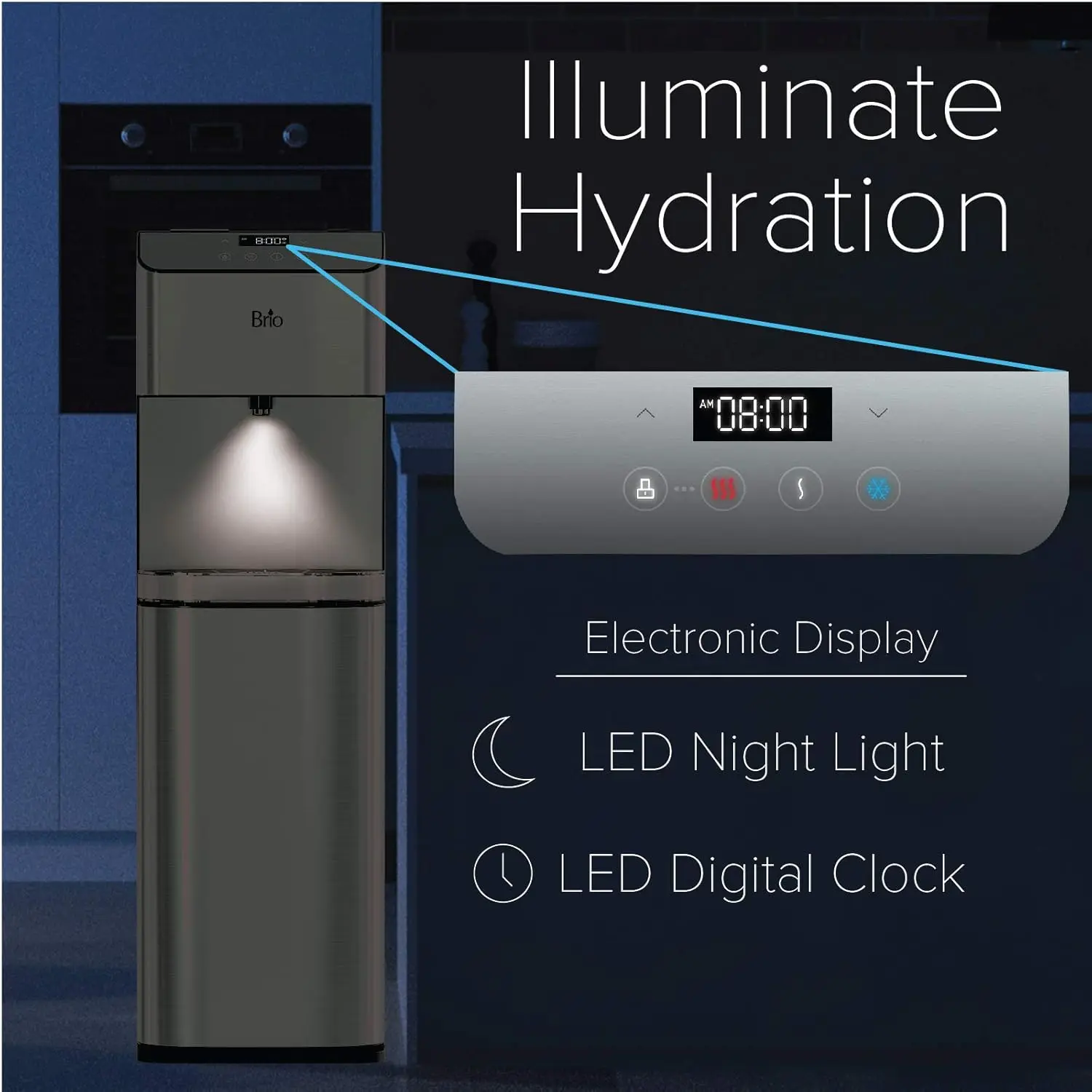 Reverse Osmosis  Water Cooler Dispenser - Self-Cleaning, Dispenses Hot and Cold Water,  Meter, Child S 6