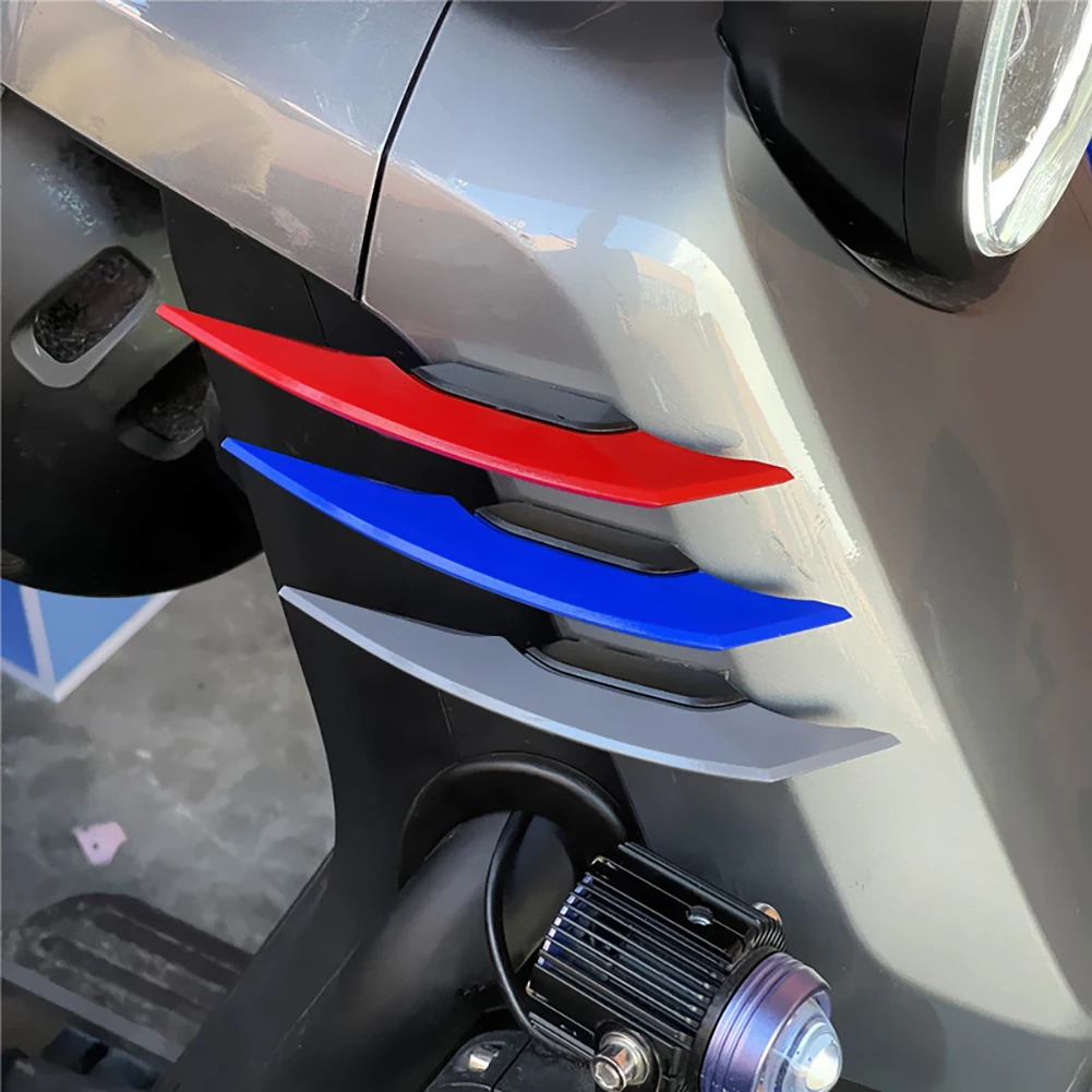 

1Pair Motorcycle Winglet Aerodynamic Spoiler Wing with Adhesive Motorcycle Decoration Sticker for Motorbike Scooter Universal