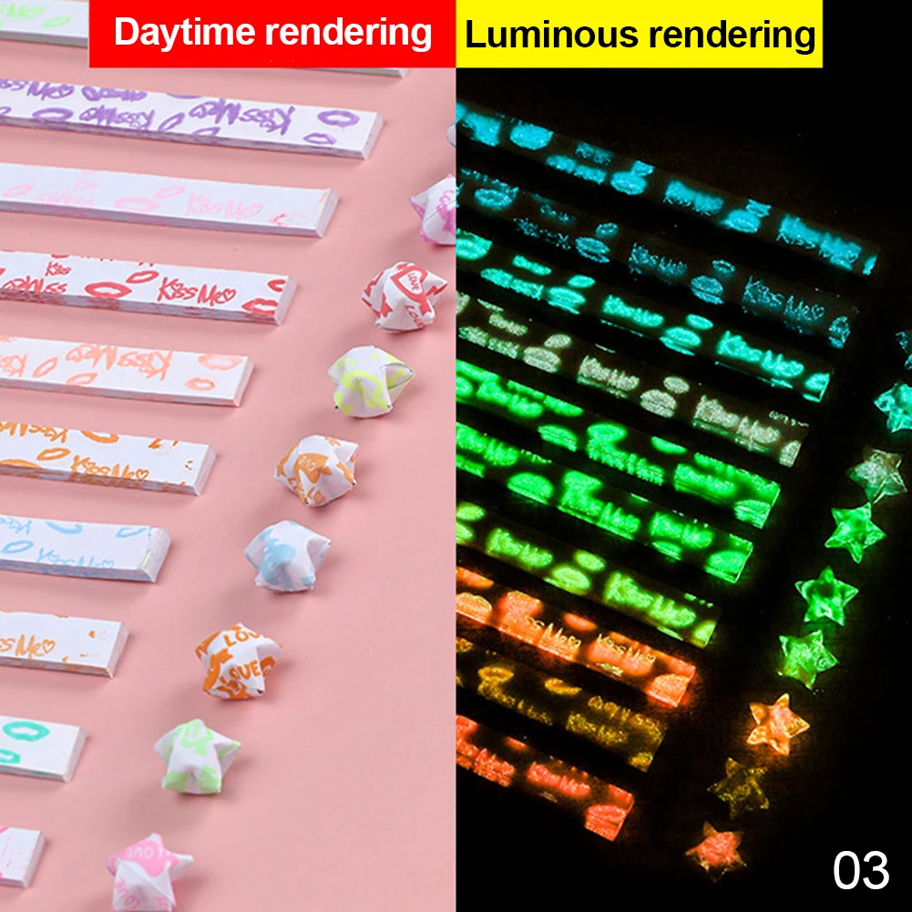 Luminous Origami Star Paper Strips – 210 Sheets