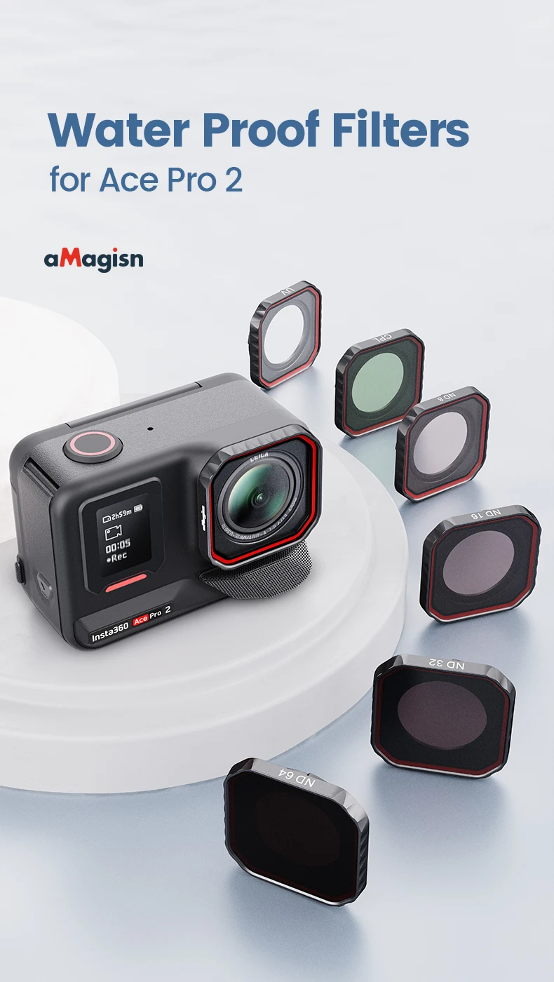 ND-Filterset für Insta 360 Ace Pro 2-Actionkamera MCUV ND8 ND16 ND32 ND64 für Snow Mountain Sunset Fotografie-Zubehör – Detail 1
