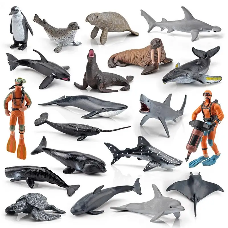 

Realistic Ocean Animals Figurines 20pcs Realistic Sea Creatures Toy Figures Under The Sea Animal Figures Educational Toy Easter