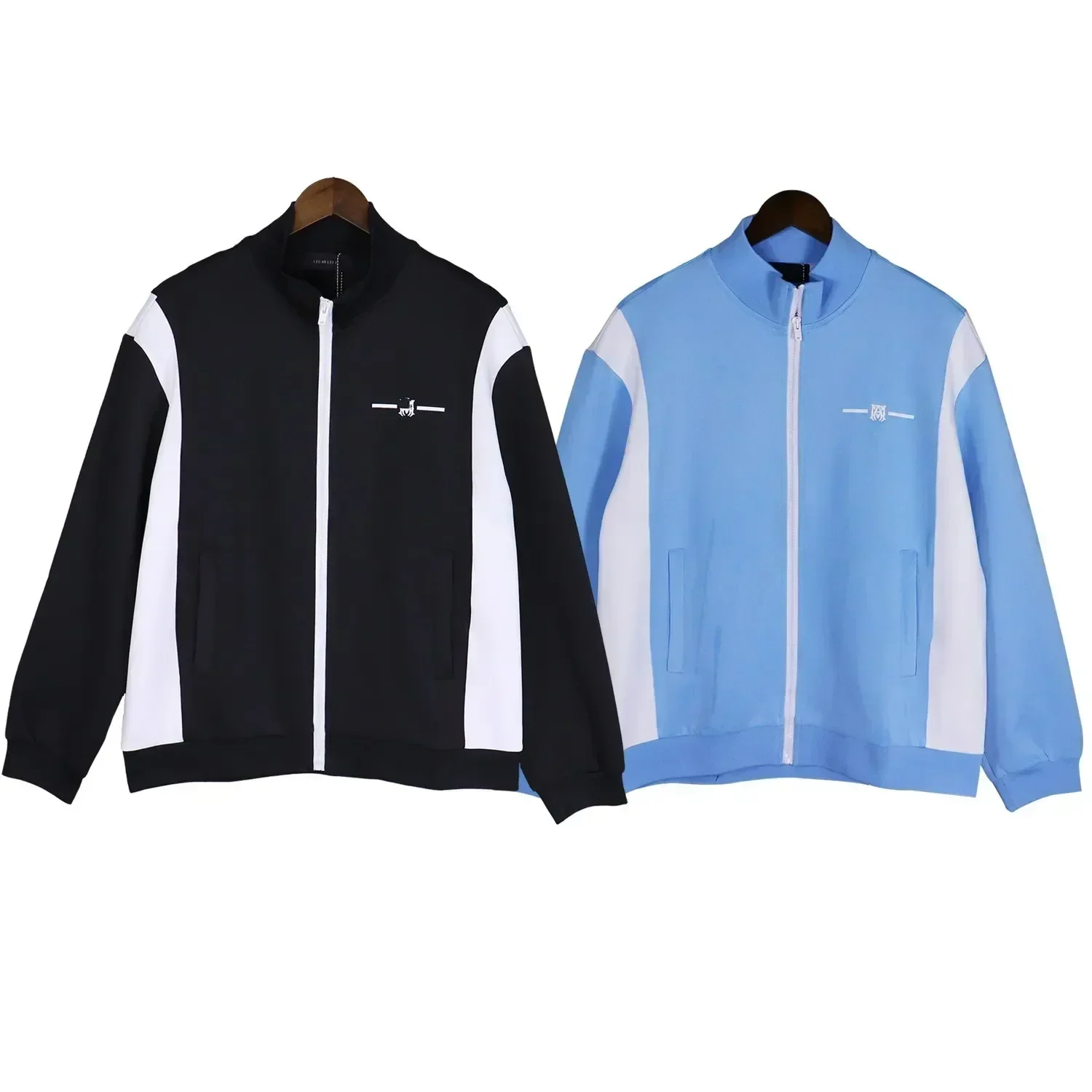 

amir High Street Casual print patchwork zipper Autumn/Winter couple hoodie