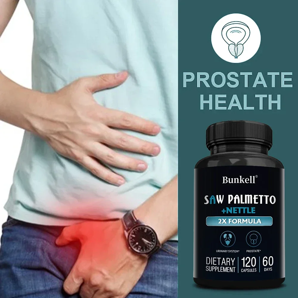 Saw Palmetto + Nettle-Promotes prostate and urinary tract health, hair growth, supports overall health, antioxidant