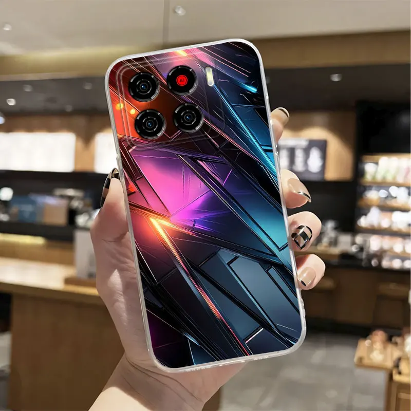 Luxury Clear Silicone Soft Phone Case with Marble Floral Print Design