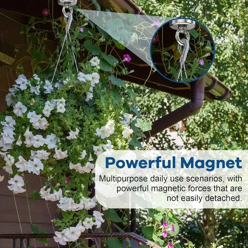 Heavy Duty Search Magnets Strong Neodymium Magnet Salvage Magnet Magnets with Countersunk Hole Eyebolt for Salvage Magnetic