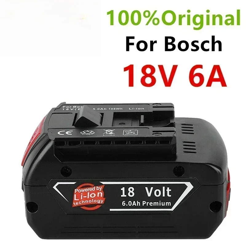 

100%Original18V 6ah Rechargeable Lithium Ion Battery for Bosch 18V 6.0A Backup Battery Portable Replacement BAT609