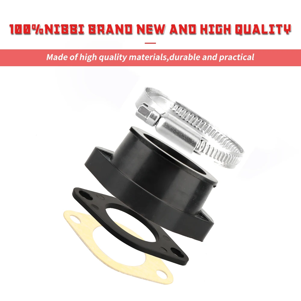NIBBI Vergaser Flansch Verteiler Ansaugrohr Adapter Fit PWK24/26/28mmPE Vergaser Kawasaki GY6 Motor Verteiler Motorrad Teil – Detail 11