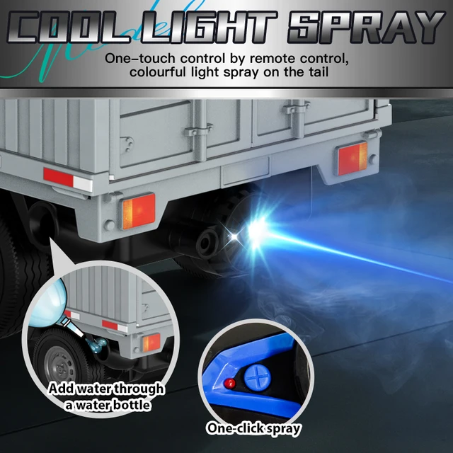 ZWN 1:16 2.4G RC CAR Simulation Drift Climbing Truck Led Light Small Cargo Rc Electric Toy Model for Boys Girls Birthday Gift 3