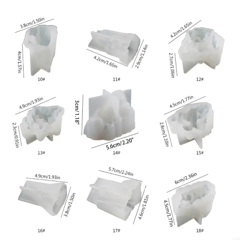 M76B Crystal Cluster Mould 18 Styles Ice Cluster Ornament Rockery Crystal Stone Mould