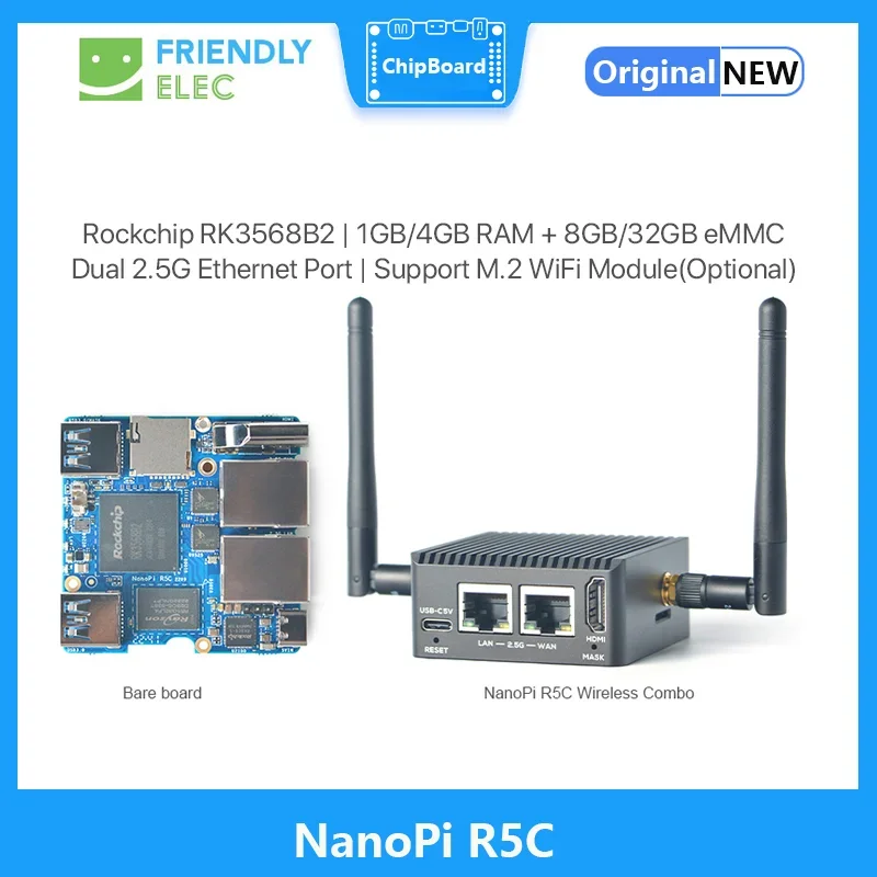  R5C Ĩ RK3568  2.5G ̴ Ʈ, M.2   , HDMI2.0  Openwrt  