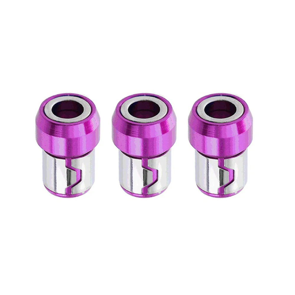 

Фиолетовые магнитные насадки для отверток, магнитное кольцо для намагничивания на 6,35 мм, шестигранное противоскользящее позиционирование, мощные магнитные катушки, инструменты