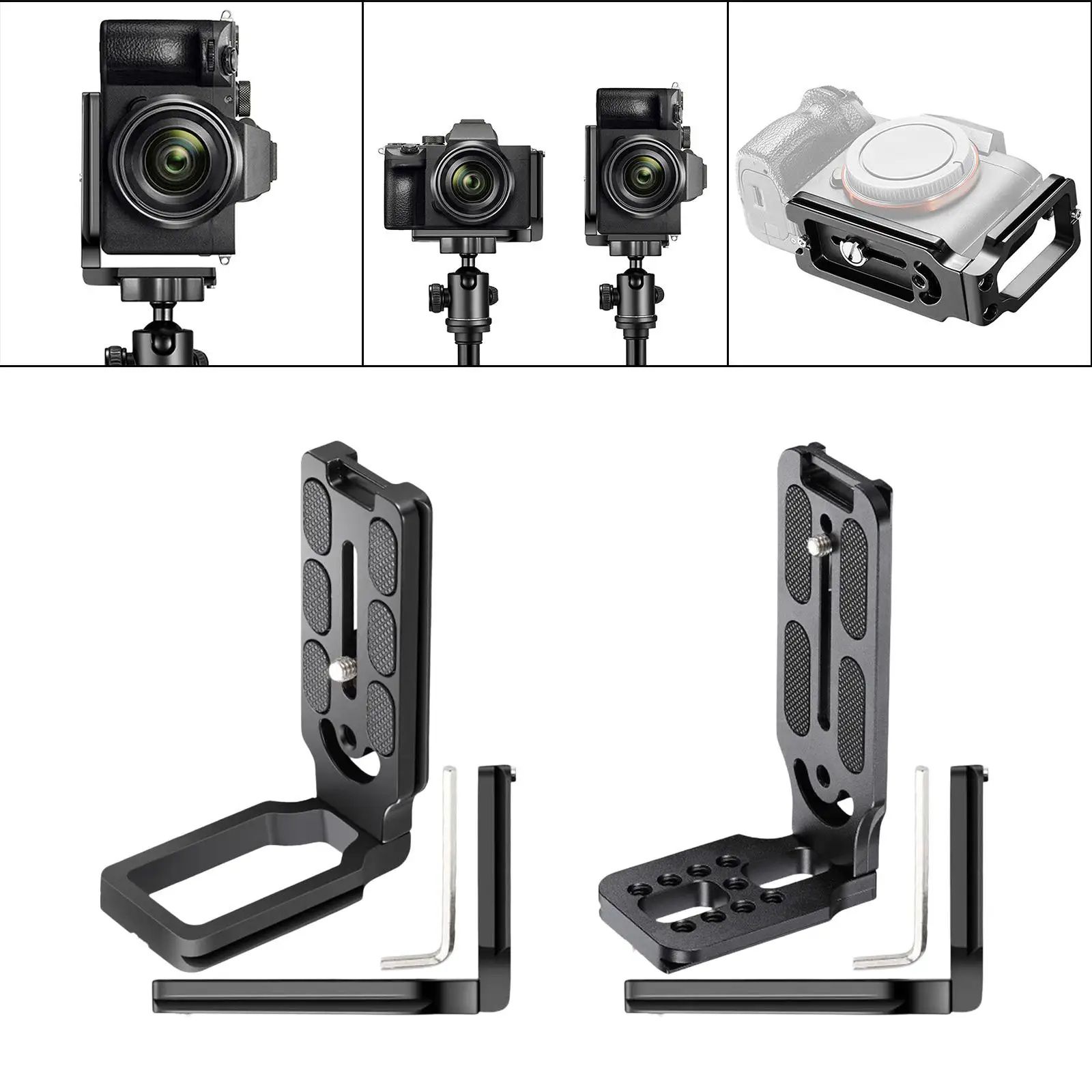 L 브래킷 카메라, DSLR 피트 카메라 액세서리, 비디오 필름 촬영, 수직 카메라 마운트, 전자 퀵릴리즈 플레이트