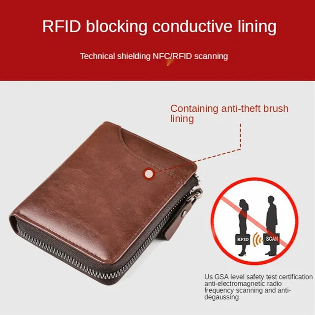 Portefeuille Homme Mince En Cuir Véritable Avec Protection RFID - Noir, 11x9,5 Cm - 6 Emplacements Cartes, Fenêtre, Poche Billets