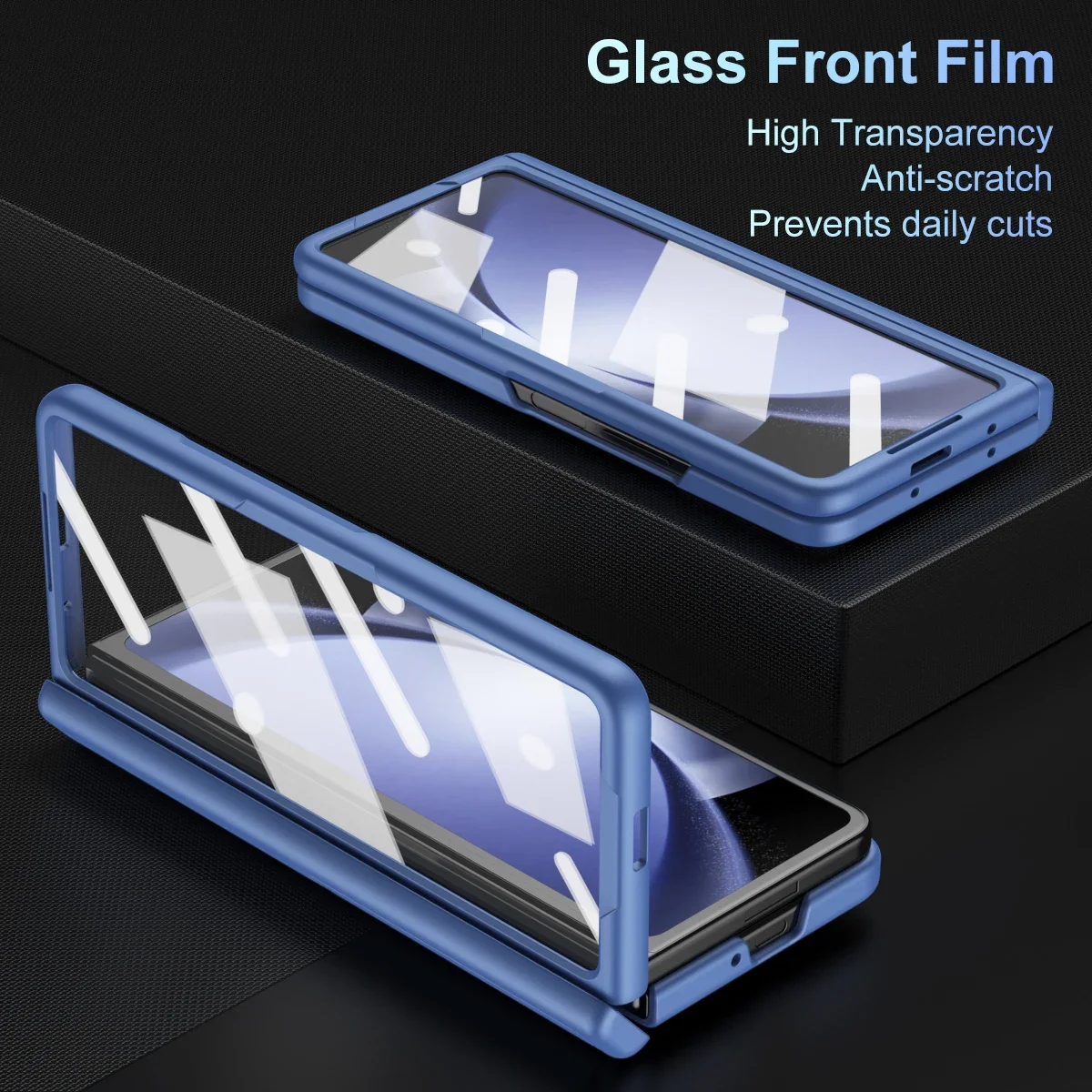 360 Full Protection Hinge case for Samsung Galaxy Z folding 5 4 3 Tempered glass film original stylus folding cover holder