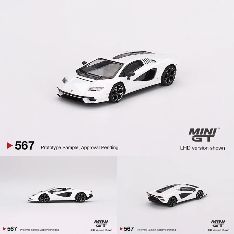 

MINIGT In Stock 1:64 Countach LPI 800-4 Bianco Siderale Diecast Diorama Car Model Collection Miniature Toys 567