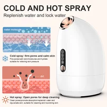 

Hot & Cold Mist Facial Steamer Face Sauna Spa Skin 2 Gears Soothing Mister Moisturizing Hydrating Face Steaming Tool Skin Care