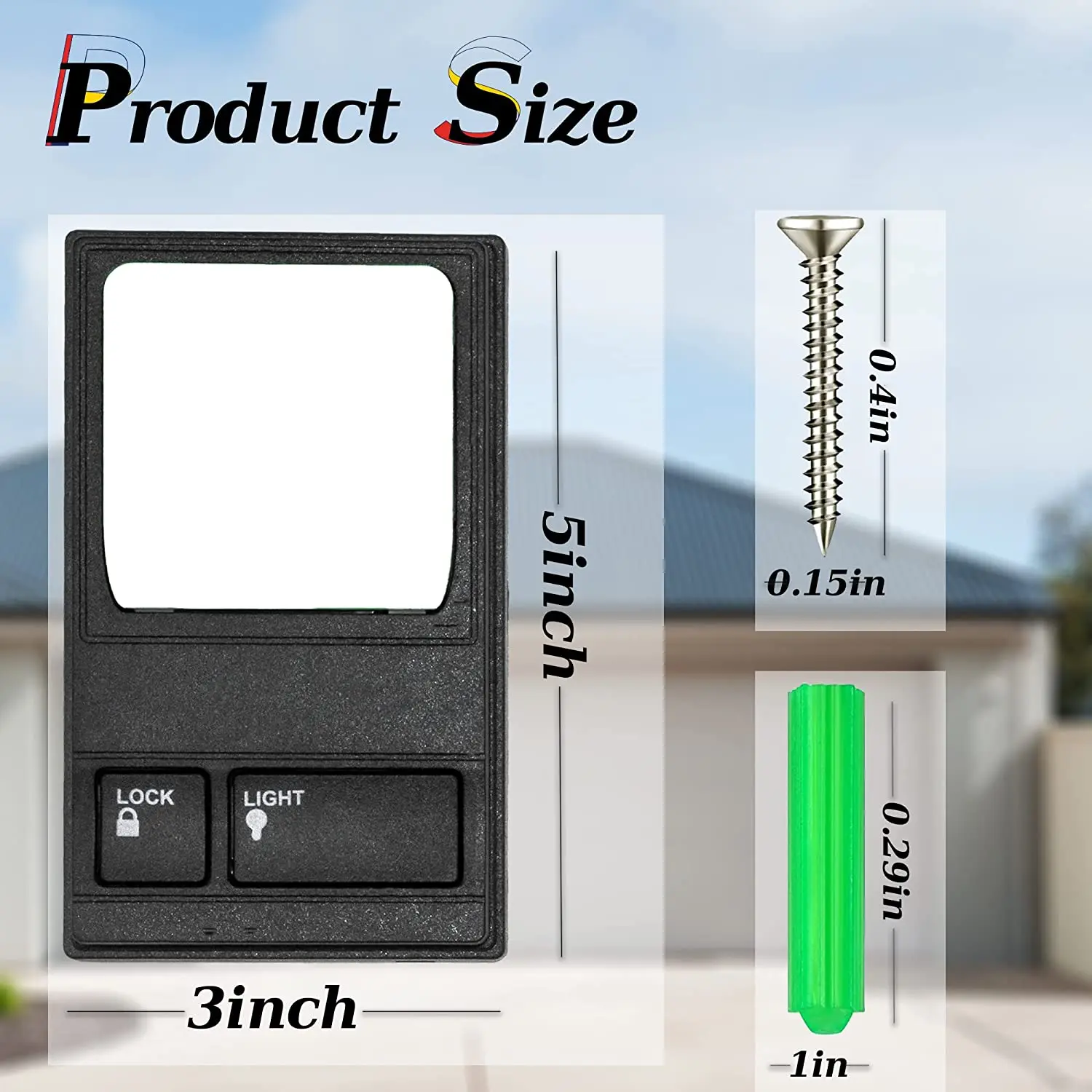 78LM 41A5273-1 Garage Door Opener Remote Control 315MHz 390MHz Multi-Function Wall Keypad Control Panel 5